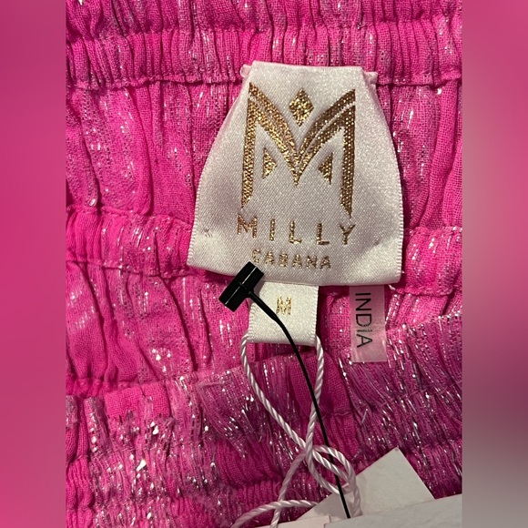 Milly Cabana Wendy Lurex Jacquard Skort Pink Size M NWT - Picture 7 of 9